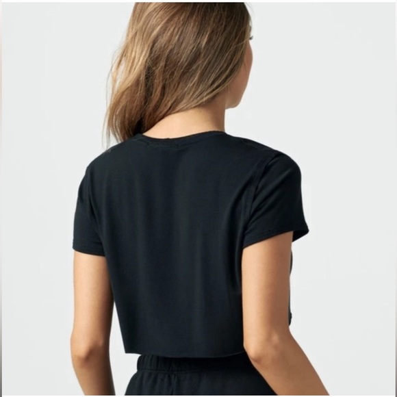 JOAH BROWN Queen Crop Hacci Tee Black O/S GUC - Picture 2 of 10